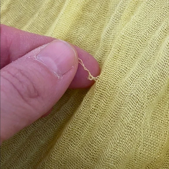 ❤️ HOST PICK ❤️ FREE PEOPLE embroidered cotton gauze peasant top with tassels M - Picture 14 of 14